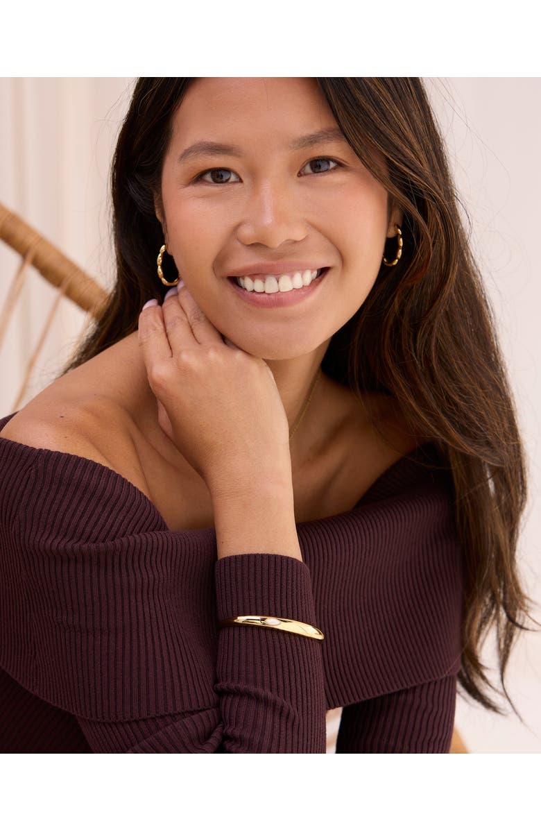 Sara Patino Wisteria Reversible Gold and Topaz Hoop Earrings, Alternate, color, Gold