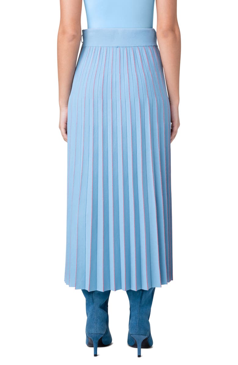 Akris punto Pleated Knit Midi Skirt, Alternate, color,