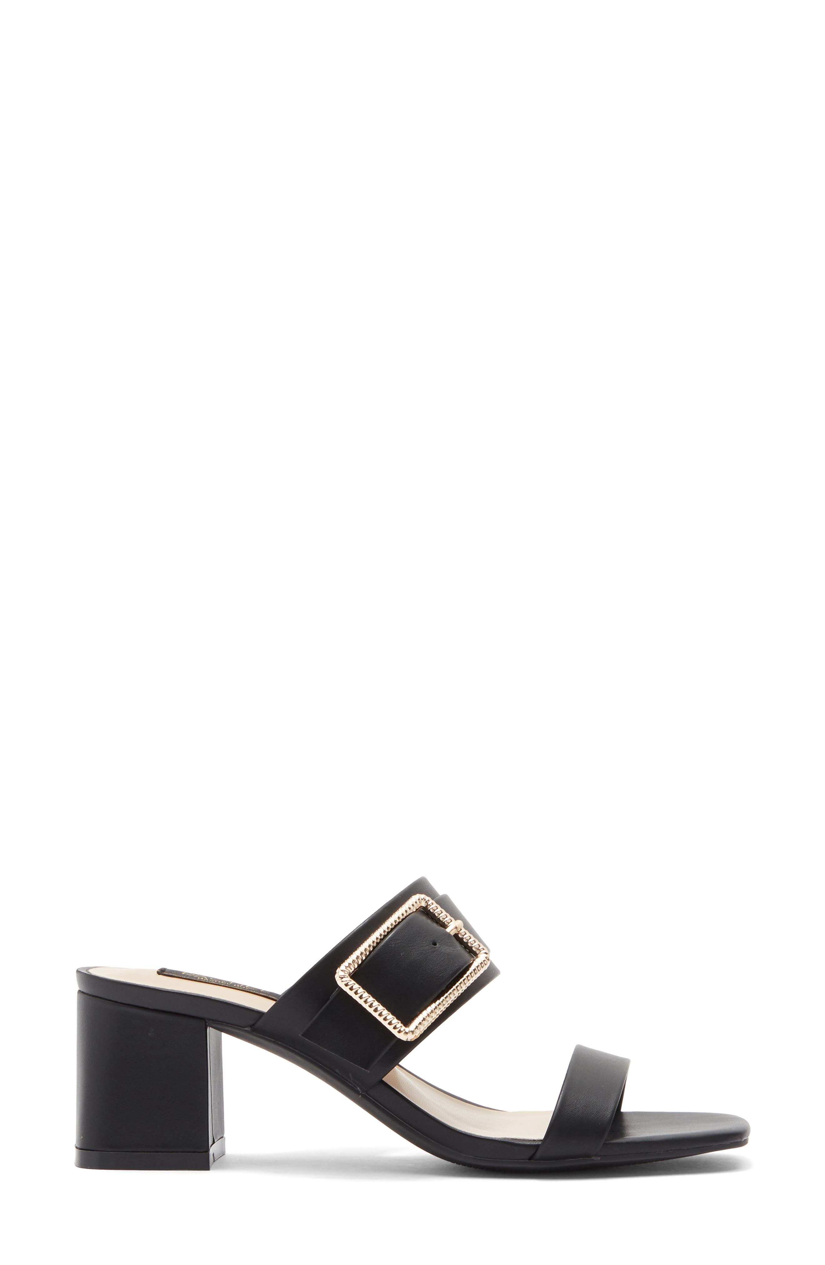 RACHEL Rachel Roy Ravello Block Heel Slide Sandal, Alternate, color, Black