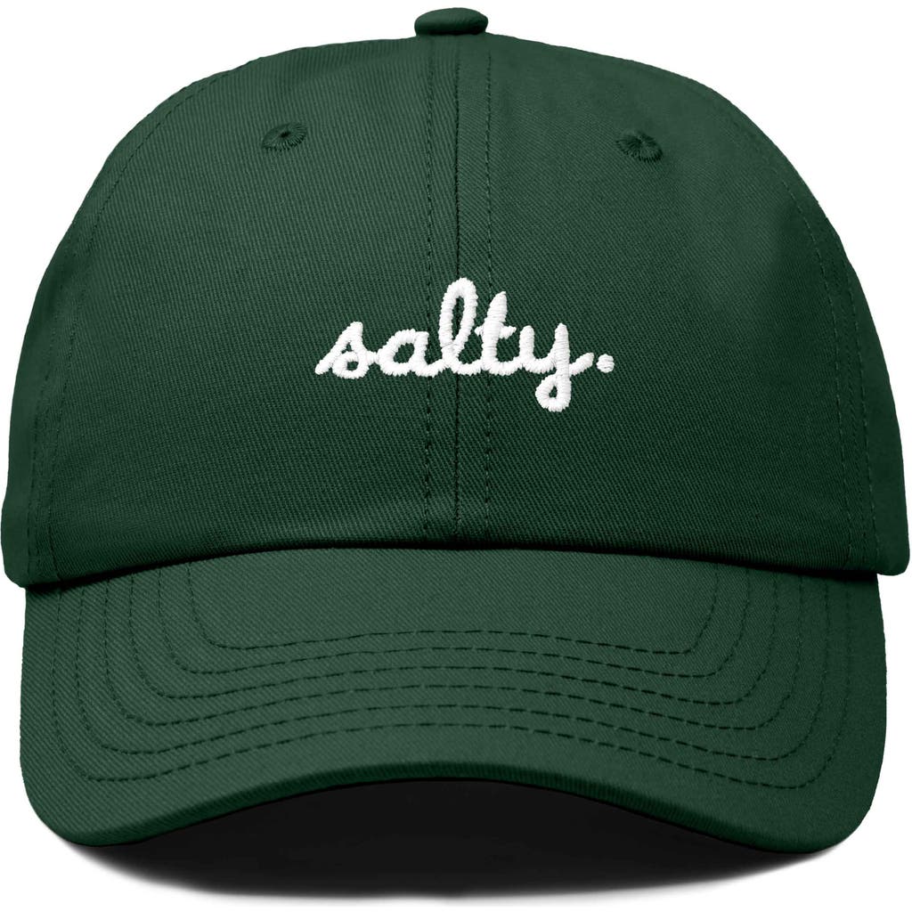 Shop Dalix Salty Embroidered Everyday Hat In Dark Green