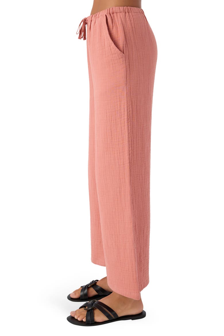 Kids' Brendita Wide Leg Cotton Pants, Alternate, color, CANYON ROSE