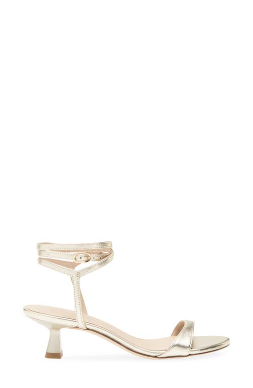 Stuart Weitzman Nudist Wrap Sandal In Gold
