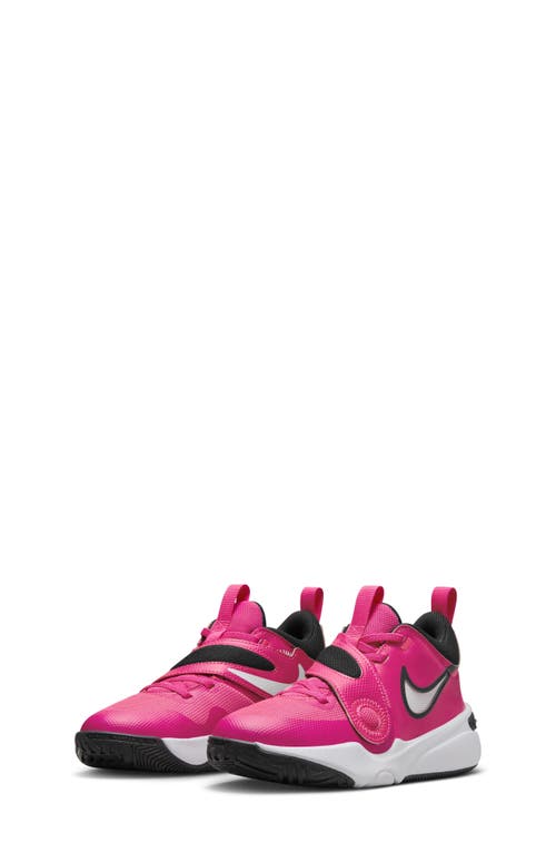Nike Kids' Team Hustle D 11 Basketball Sneaker In Pink