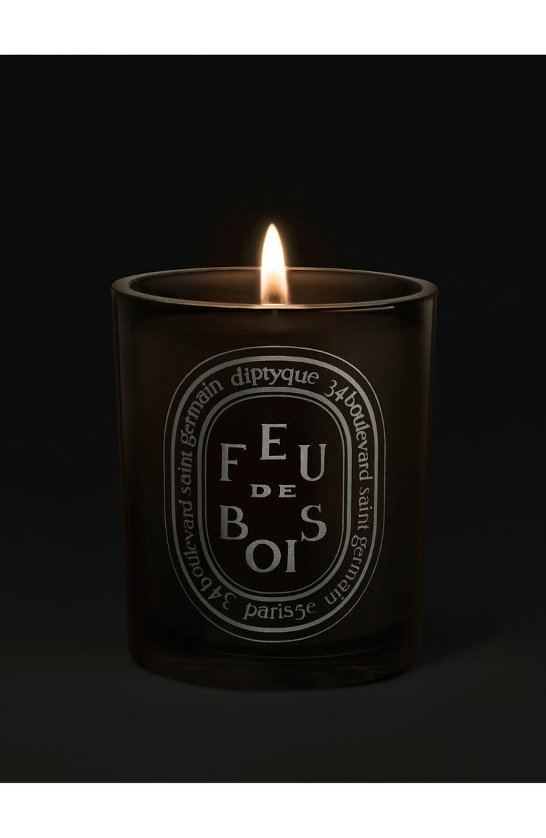 Diptyque Feu de Bois (Fire Wood) Large Scented Candle, Alternate, color, Grey Vessel