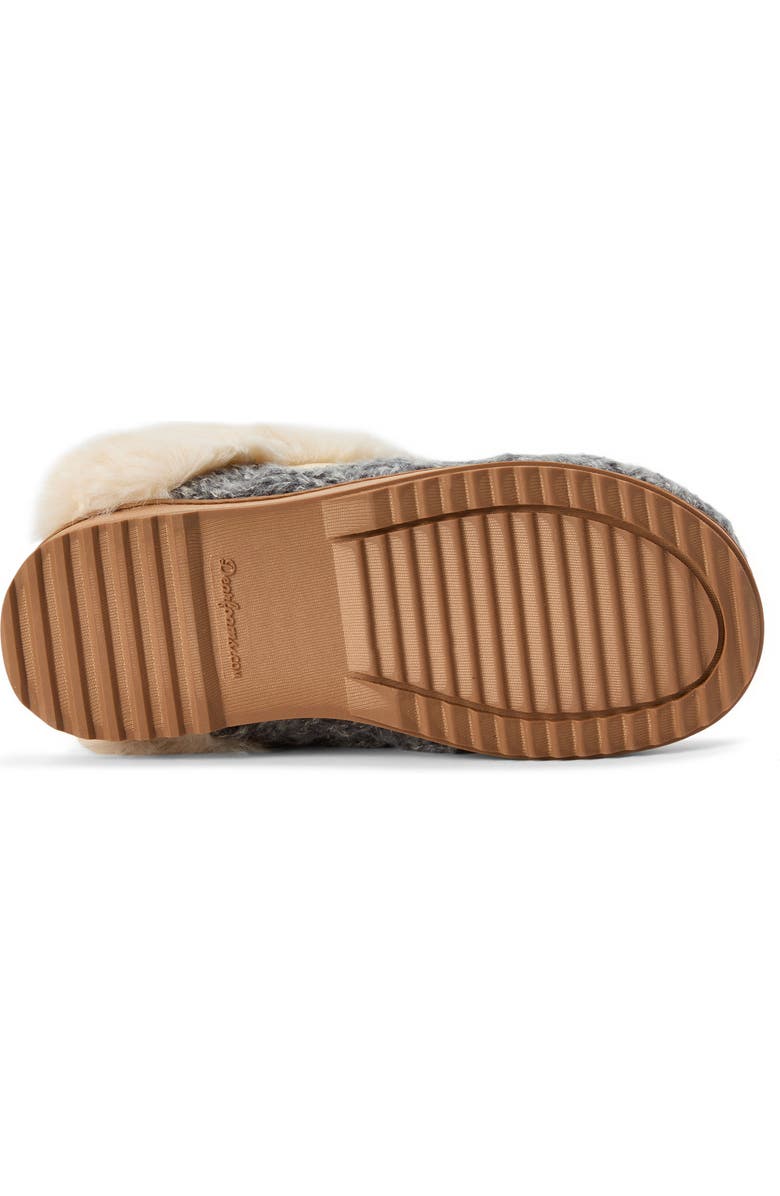 Dearfoams Nicki Knit Scuff Cable Knit Slippers, Alternate, color, Grey
