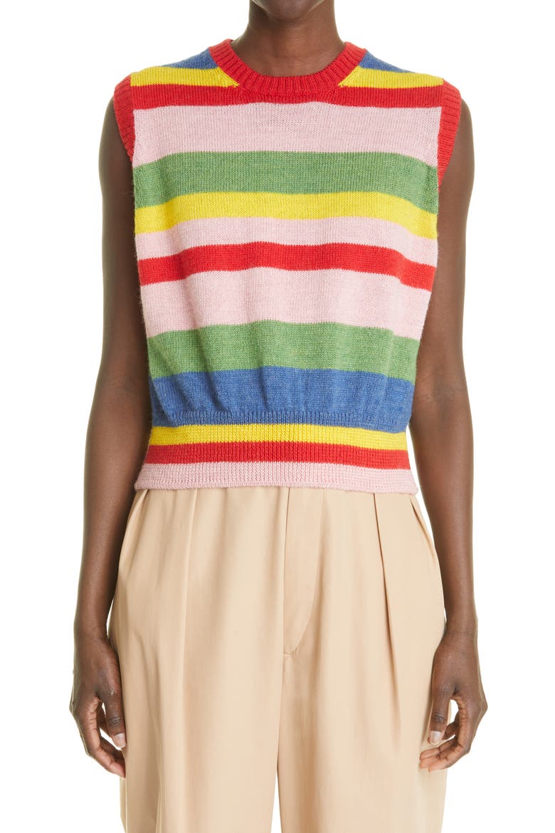 Blair Stripe Lambswool Sweater Vest, Main, color, MULTI