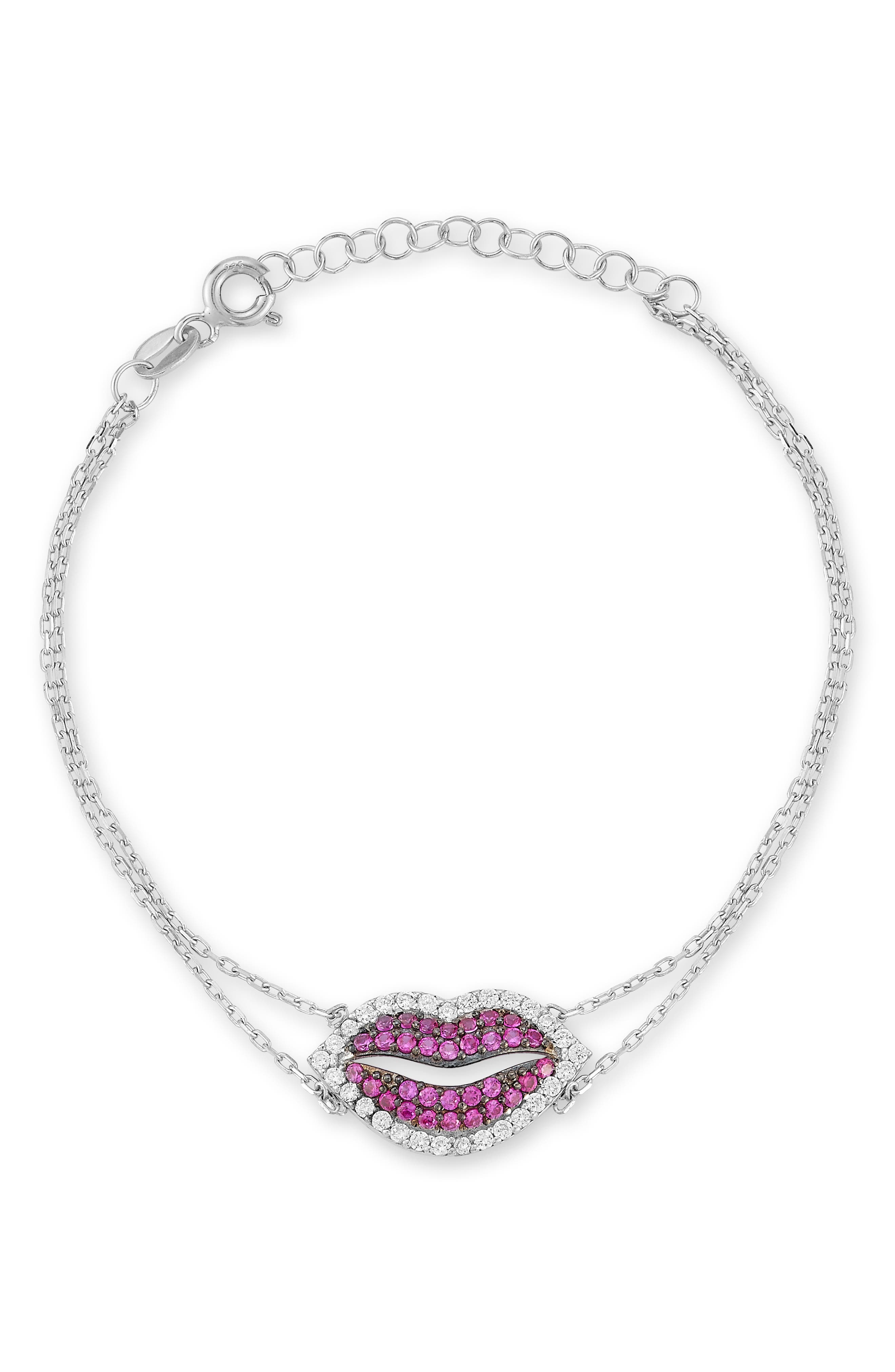Lips Double Chain Bracelet