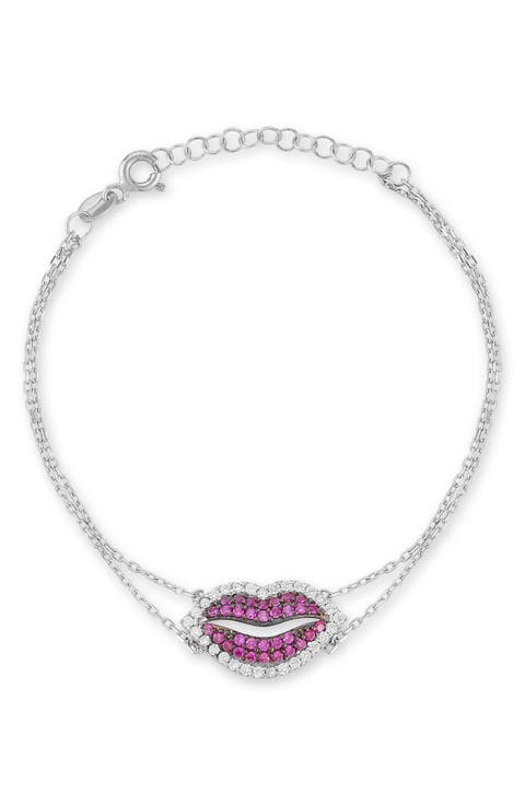 Lips Double Chain Bracelet