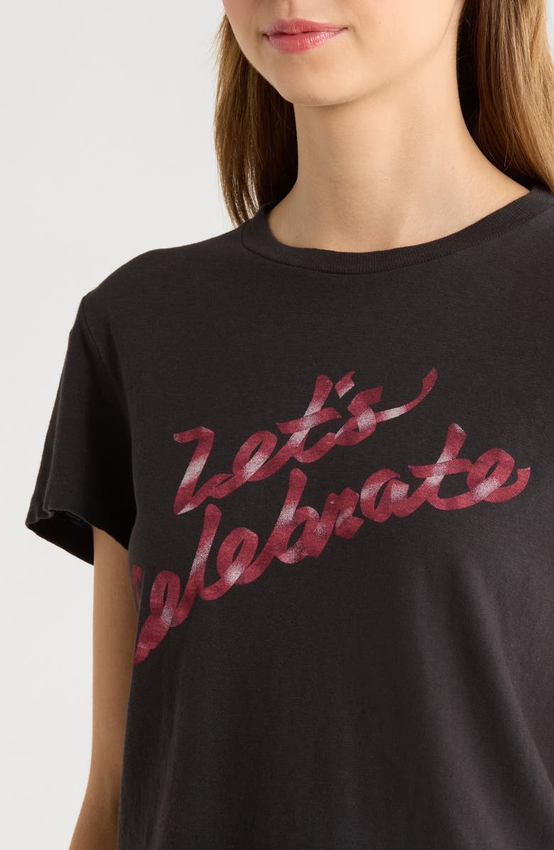 Re/Done Celebrate Graphic T-Shirt, Alternate, color, Washed Black