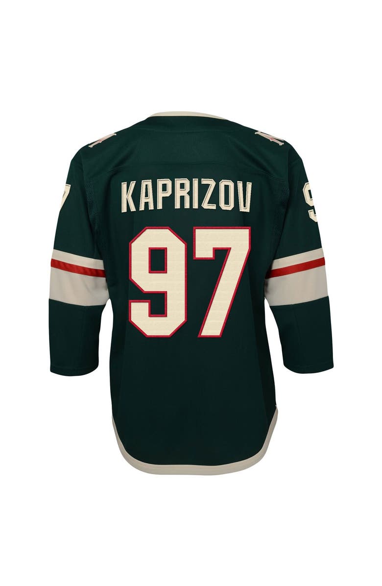 Outerstuff Youth Kirill Kaprizov Green Minnesota Wild Home Premier Player Jersey, Alternate, color, 