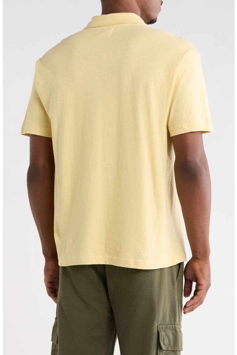 Cutback Cotton & Hemp Polo, Alternate, color, BUTTER