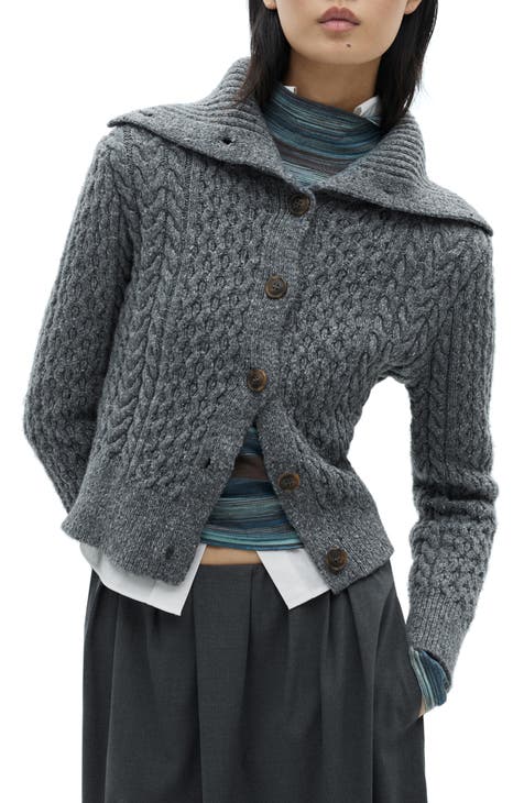 Knee length plaid winter wool skirt 4642