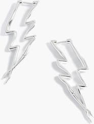 YOJ Maxi Lightning Earrings In Silver