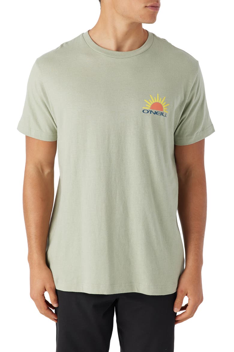 Sun Swell Graphic T-Shirt, Main, color, SEAGRASS