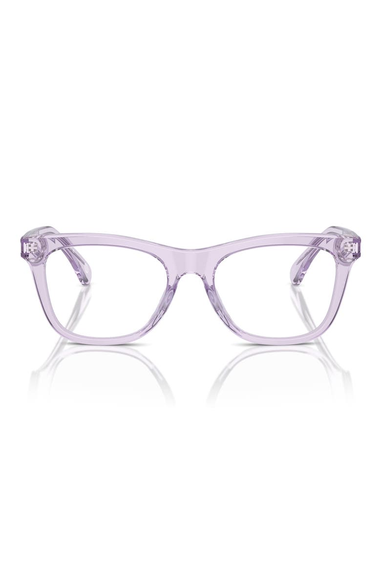 47mm Square Optical Glasses, Main, color, LILAC / DEMO LENS