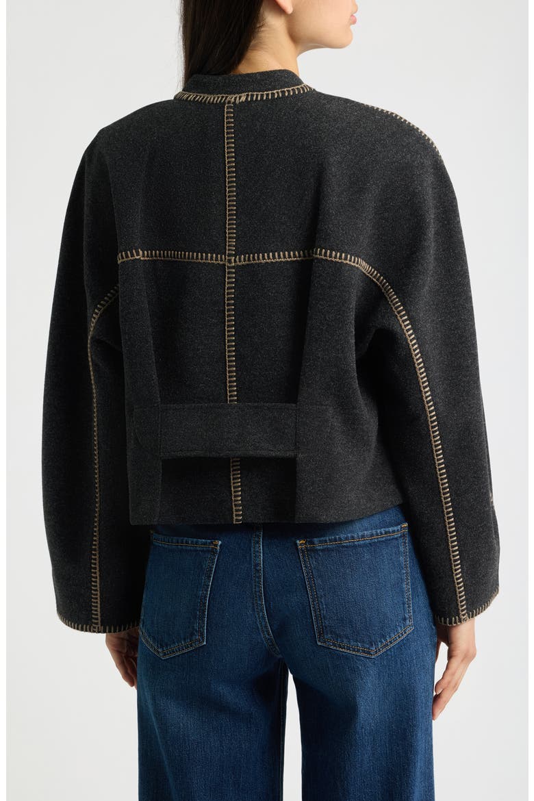 Rina Button-Up Top, Alternate, color, BLACK HEATHER