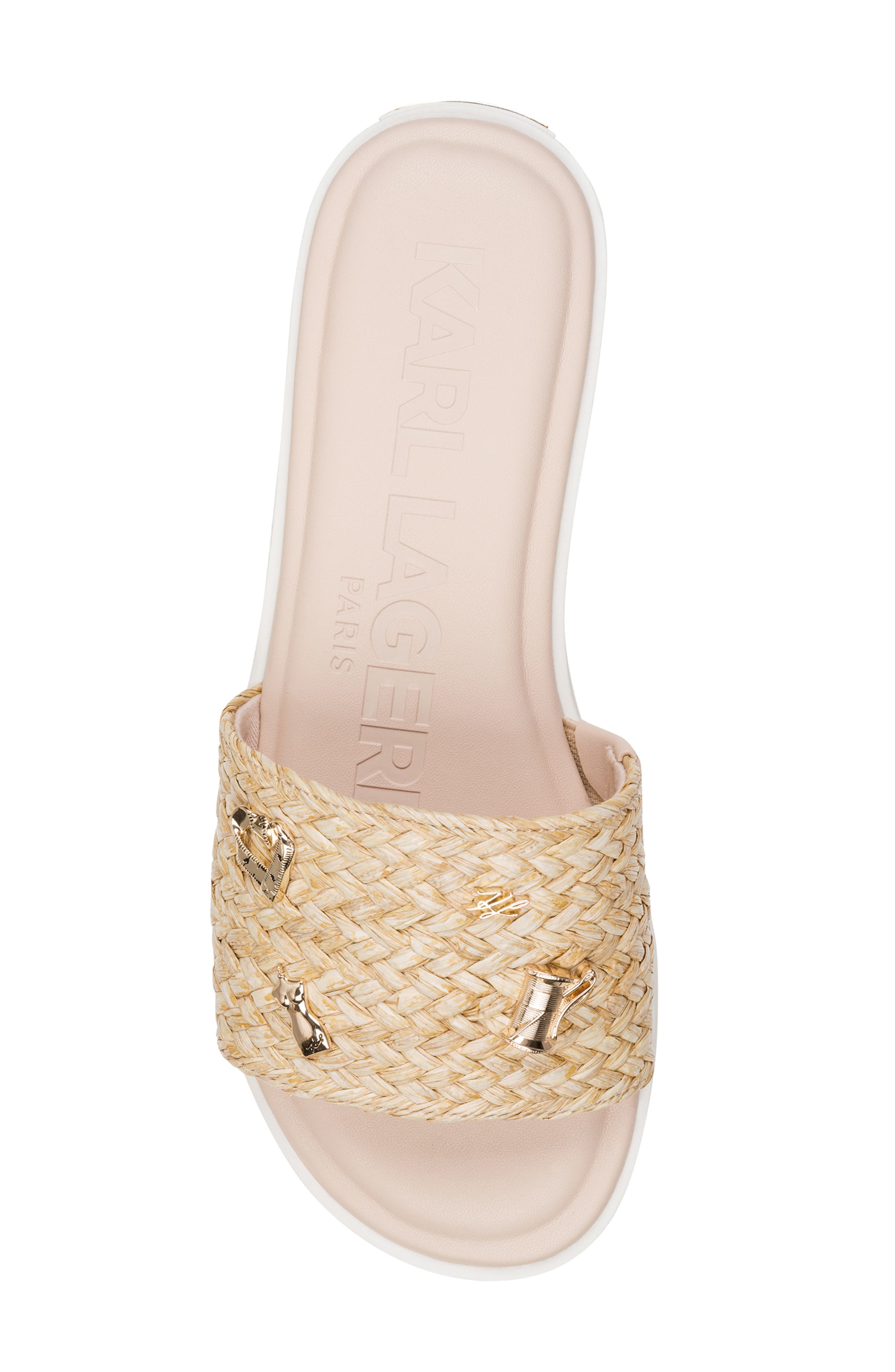 KARL LAGERFELD PARIS Carenza Atelier Slide Sandal, Alternate, color, Natural