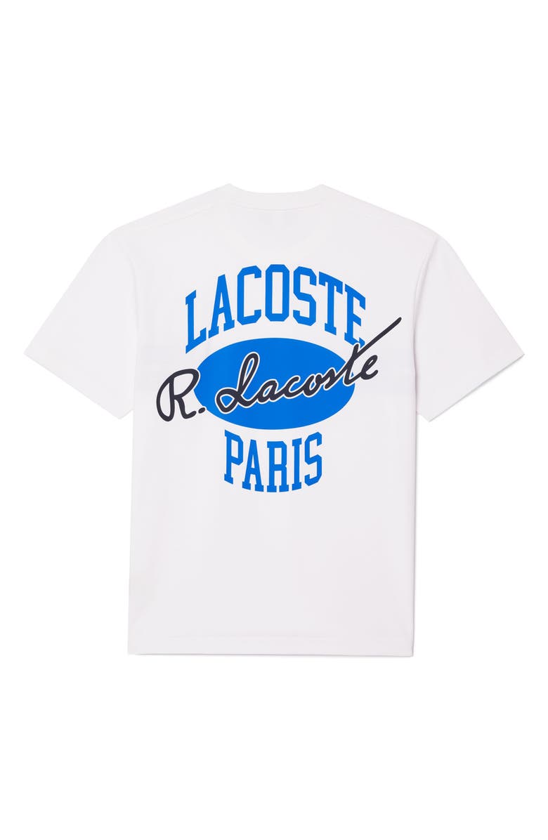 Lacoste Paris Classic Fit Graphic T-Shirt, Alternate, color, Blanc