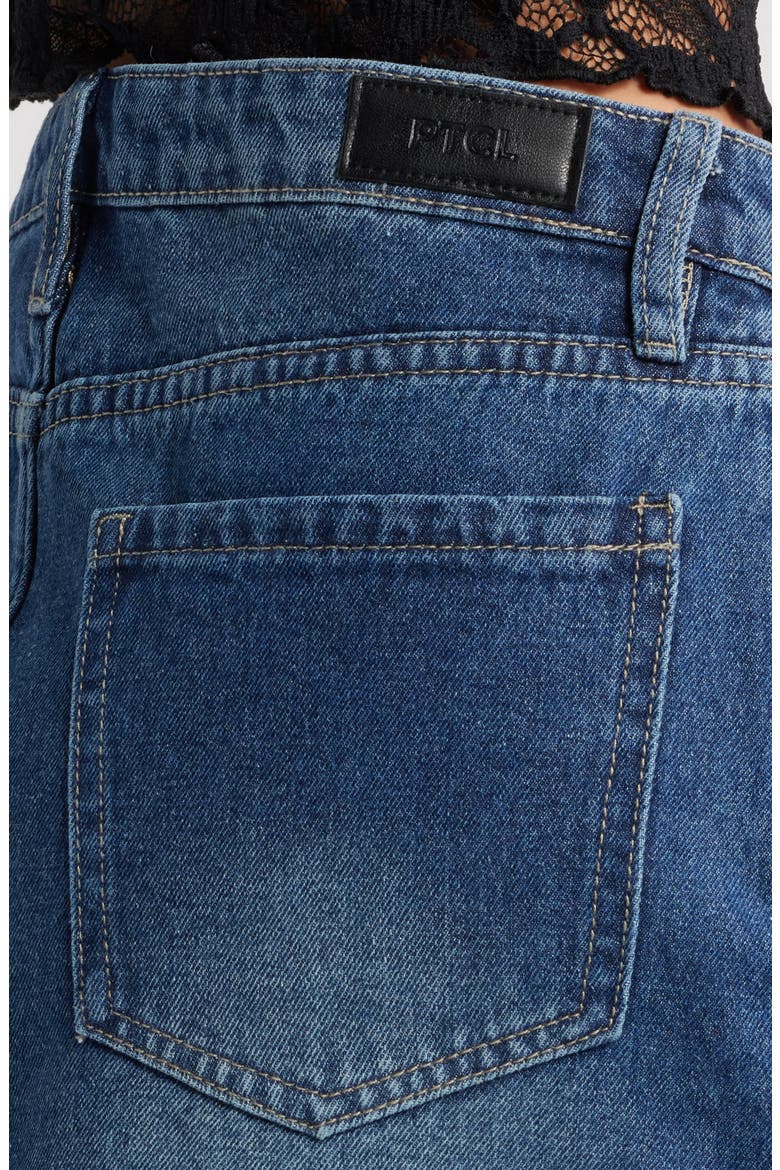 Ocean Micro Mini Denim Skirt, Alternate, color, MED INDIGO