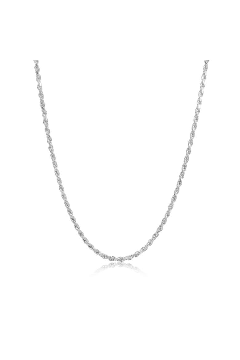 Twisted Rope Chain Necklace, Main, color, Sterling Silver