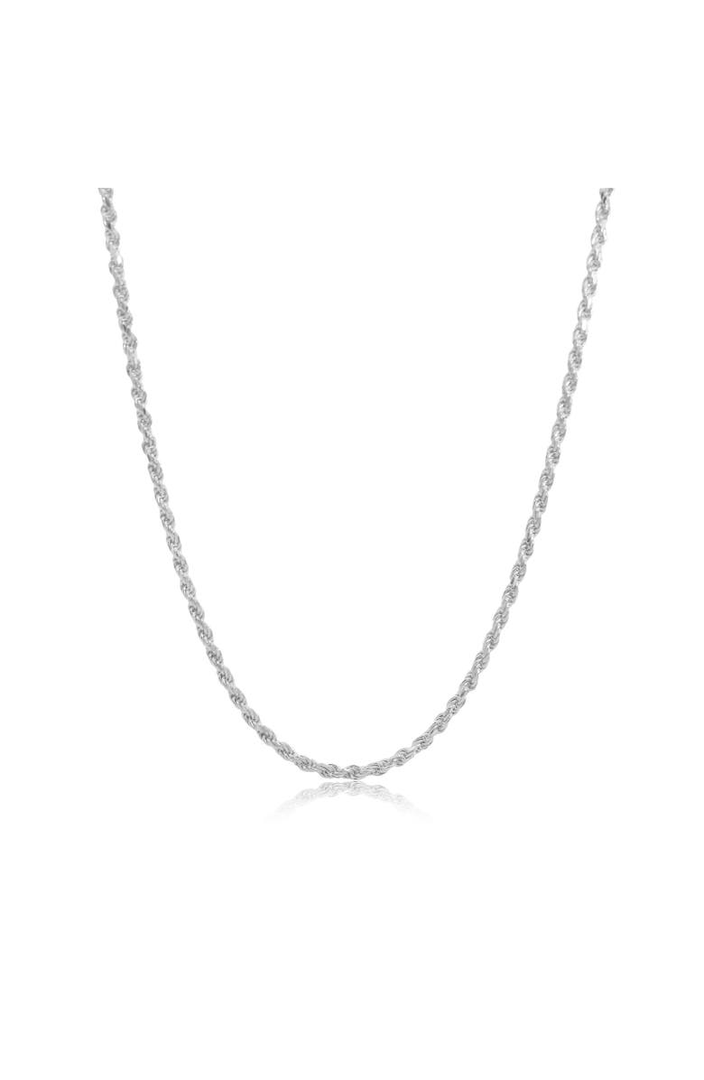 The Lovery Fine Jewelry Twisted Rope Chain Necklace, Main, color, Sterling Silver