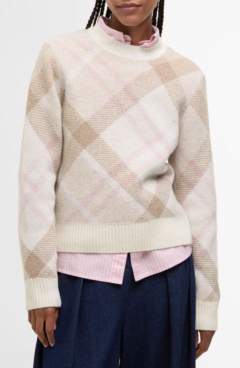 Sara Plaid Wool Blend Sweater