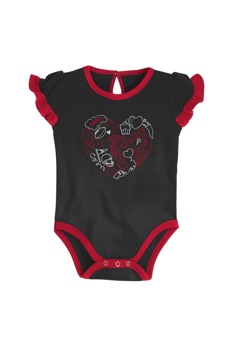 Outerstuff Newborn & Infant Red/Black Atlanta Falcons Too Much Love Two-Piece Bodysuit Set, Alternate, color, 