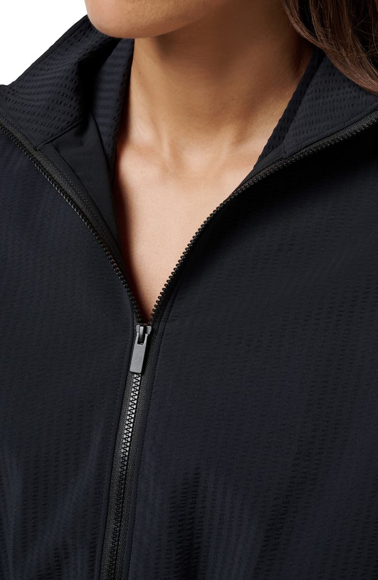 TravisMathew Timeless Breezeblend Peplum Jacket, Alternate, color, Black