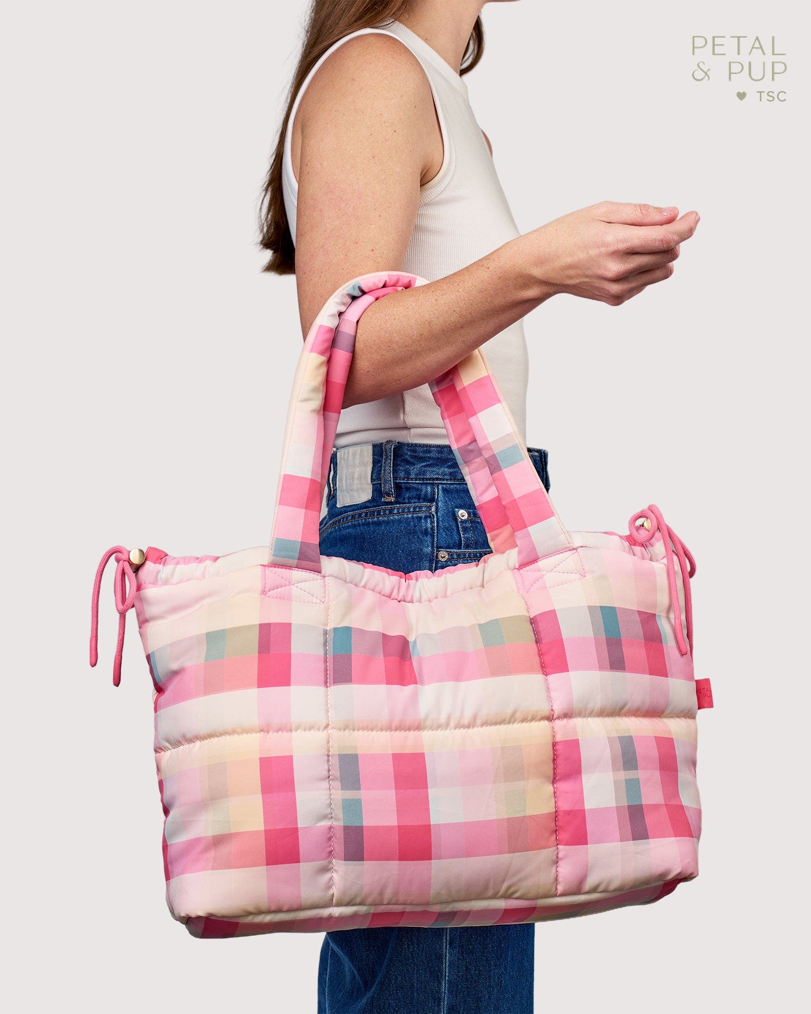 Marshmallow Midi Tote, Alternate, color, Pink Picnic