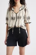 Rails Belina Embroidered Elbow Sleeve Top