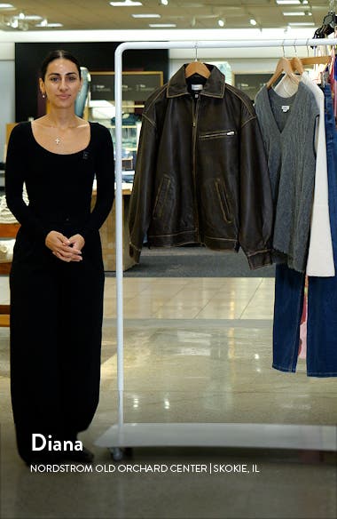 Veda Marco Oversize Leather Bomber Jacket