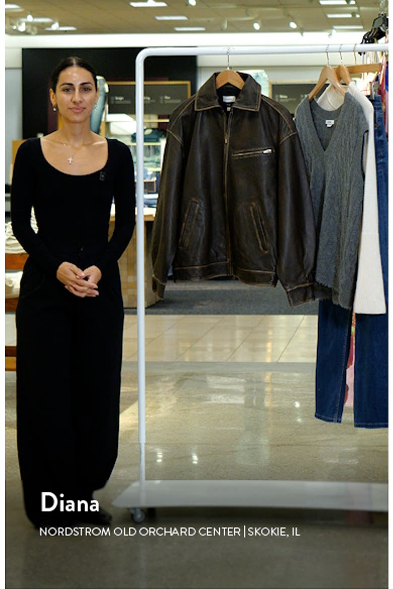 Veda Marco Oversize Leather Bomber Jacket video
