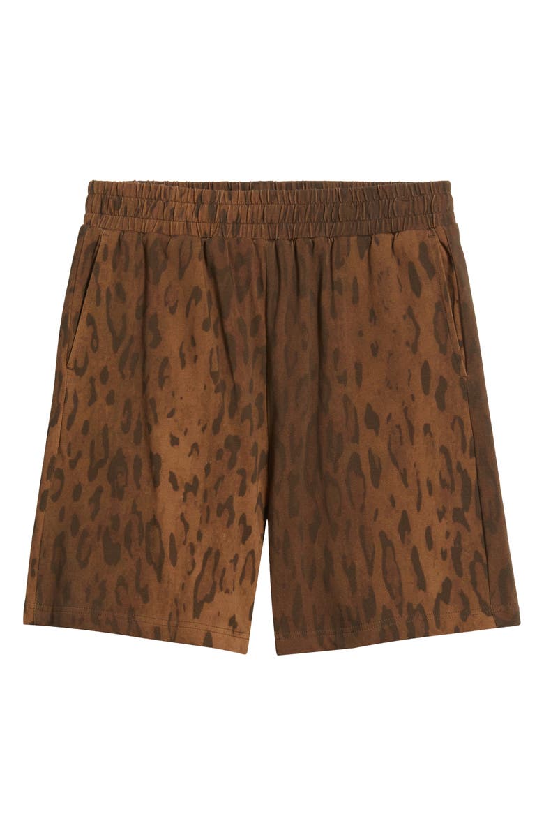 SANTO STUDIO Preda Cotton Pull-On Shorts, Alternate, color, Brown