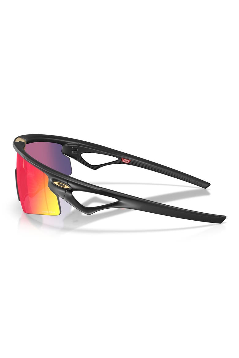 Gender Inclusive Sphaera Strike 37mm Shield Sunglasses, Alternate, color, MATTE BLACK / PRIZM ROAD