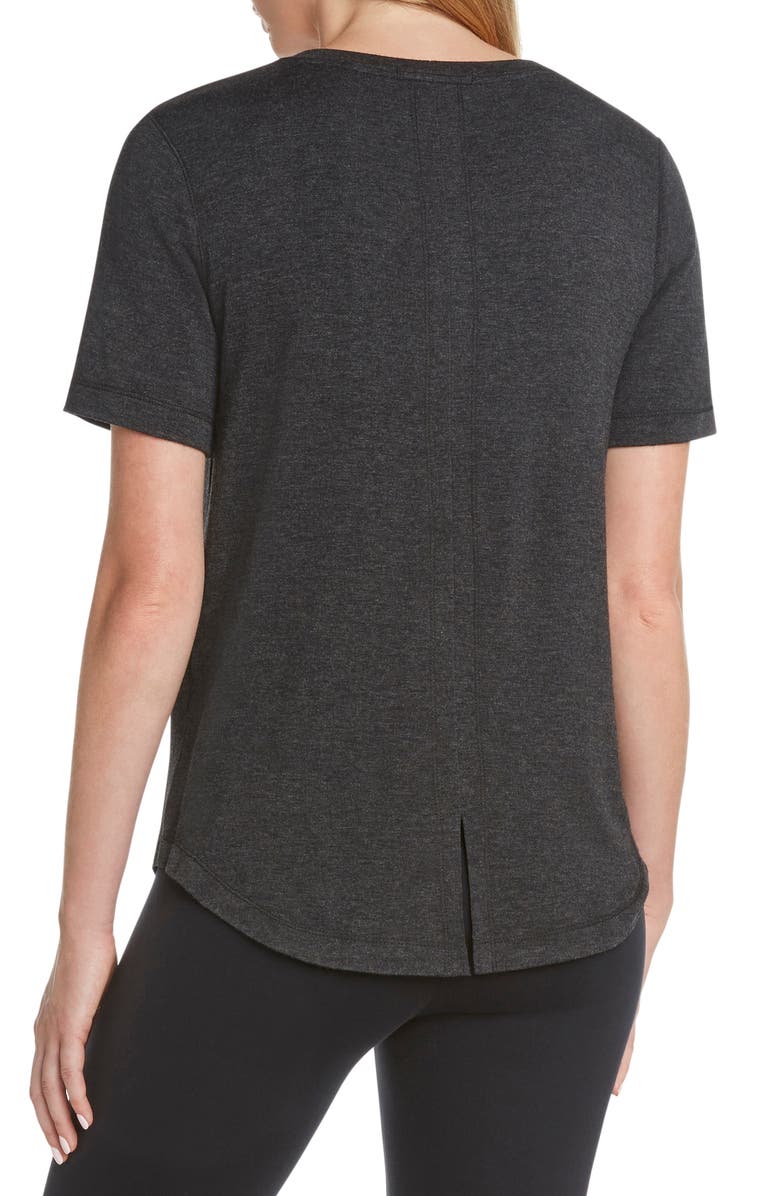 matty m. Split Back T-Shirt, Alternate, color, Charcoal