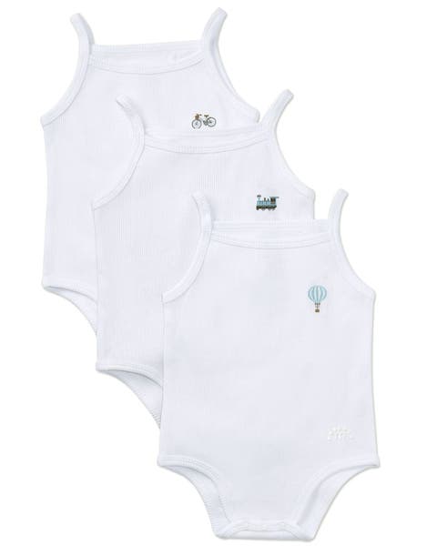 3 Pack Baby Ribbed Cotton-Rich Bodysuits (Baby)