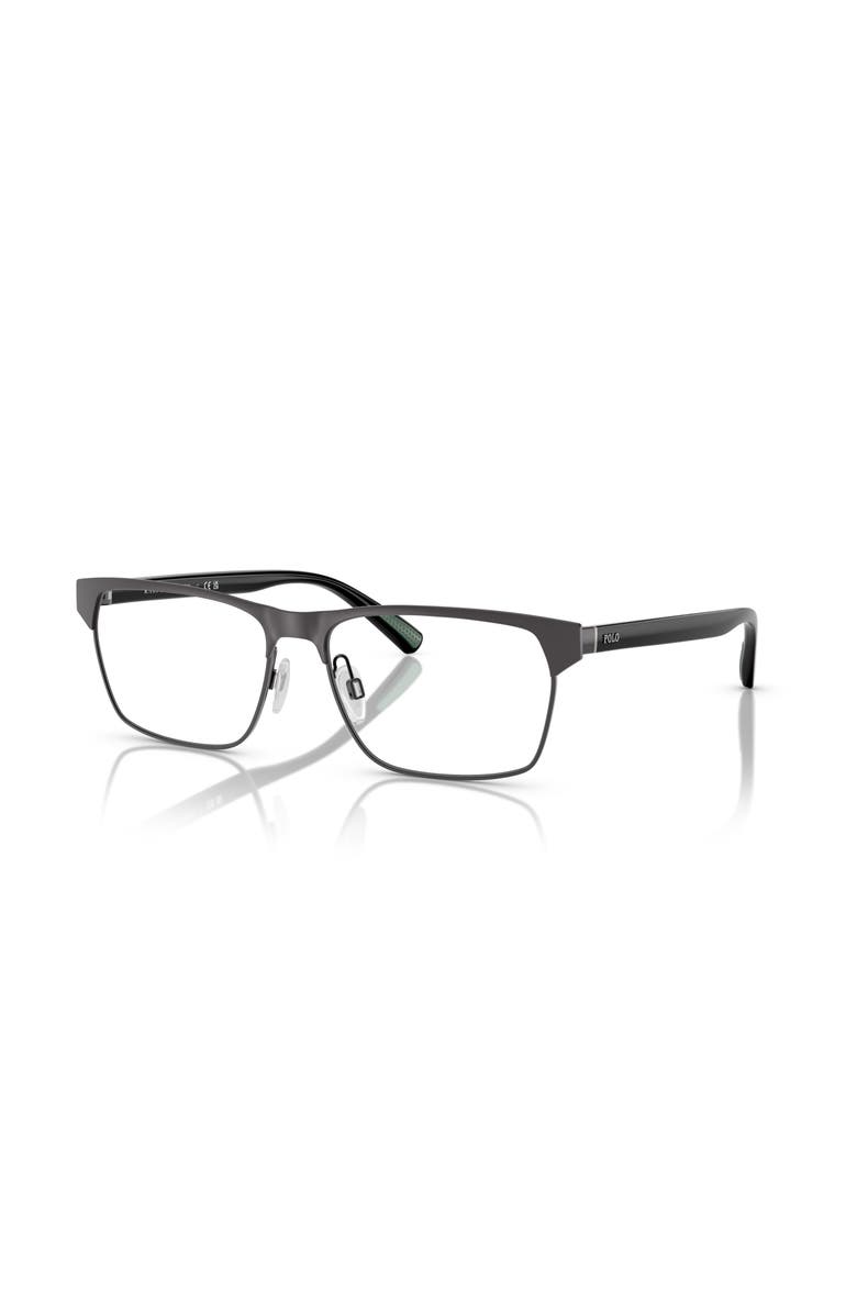 Polo Ralph Lauren 57mm Rectangle optical glasses, Main, color, Grey