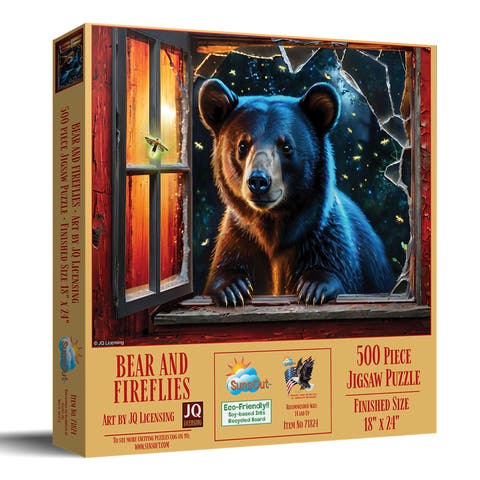 Bear and Fireflies 500 piece Jigsaw Puzzle for Adults