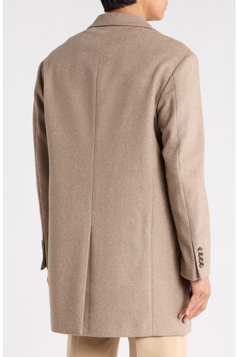 Herringbone Wool Blend Topcoat, Alternate, color, TAUPE HRBN