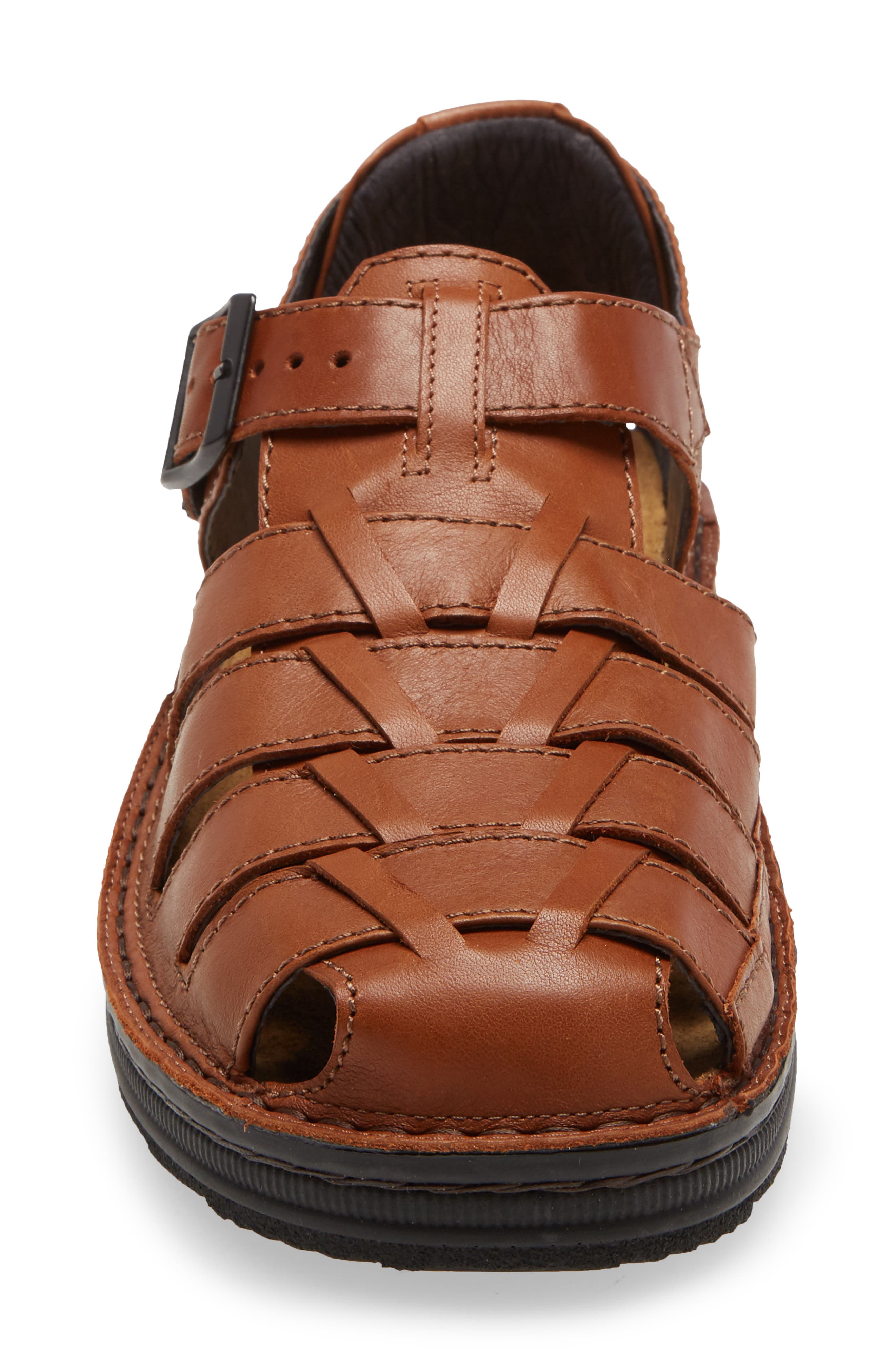 Julius Fisherman Sandal, Alternate, color, SOFT MAPLE LEATHER