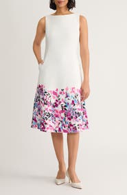KASPER Paneled Princess Seam Sleeveless A-Line Dress