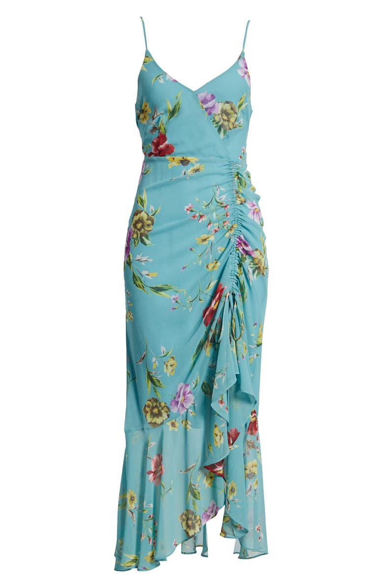 ASTR the Label Floral Ruched Front Maxi Dress, Alternate, color, 