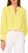 Vince Camuto Bishop Sleeve Crepe Top