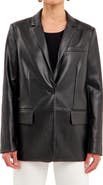Endless Rose Faux Leather Blazer
