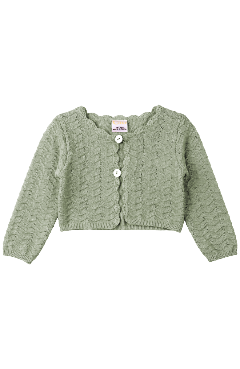 Clô Organic Cotton Knit Cardigan, Main, color, Dusty Green