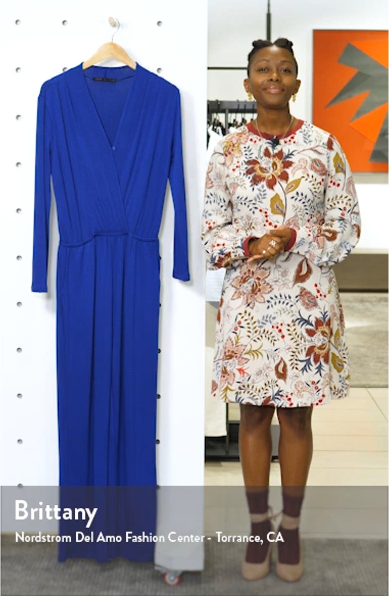 Long Sleeve Wrap Jumpsuit, sales video thumbnail