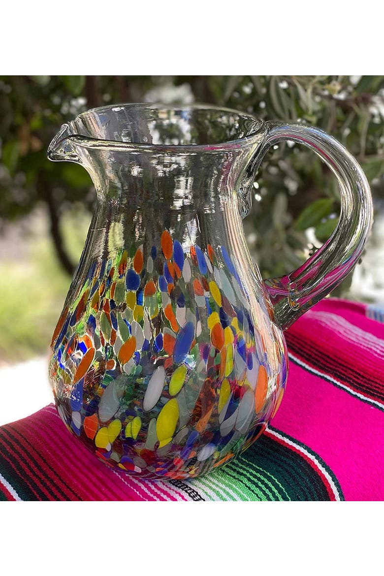 Confetti Carmen Design Glass Pitcher, Alternate, color, Confetti