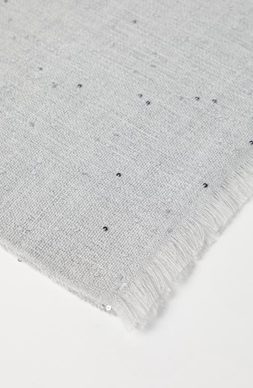 Brunello Cucinelli Sequin-embellished Cashmere-blend Scarf In Metallic