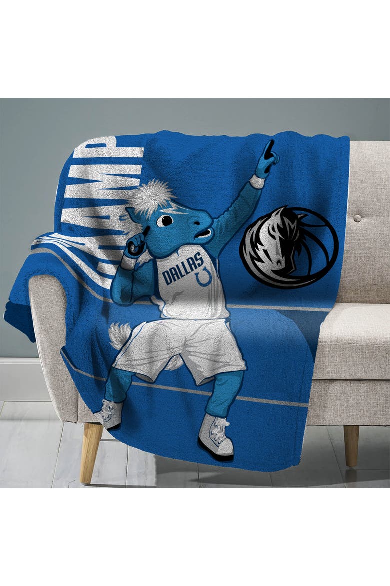 Dallas Mavericks Champ Mascot 60" x 80" Raschel Throw Blanket, Main, color, None