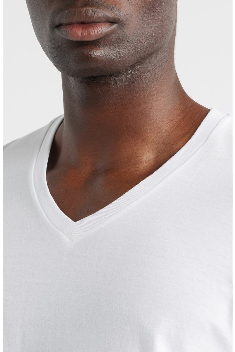 3-Pack Cotton V-Neck T-Shirts, Alternate, color, WHITE